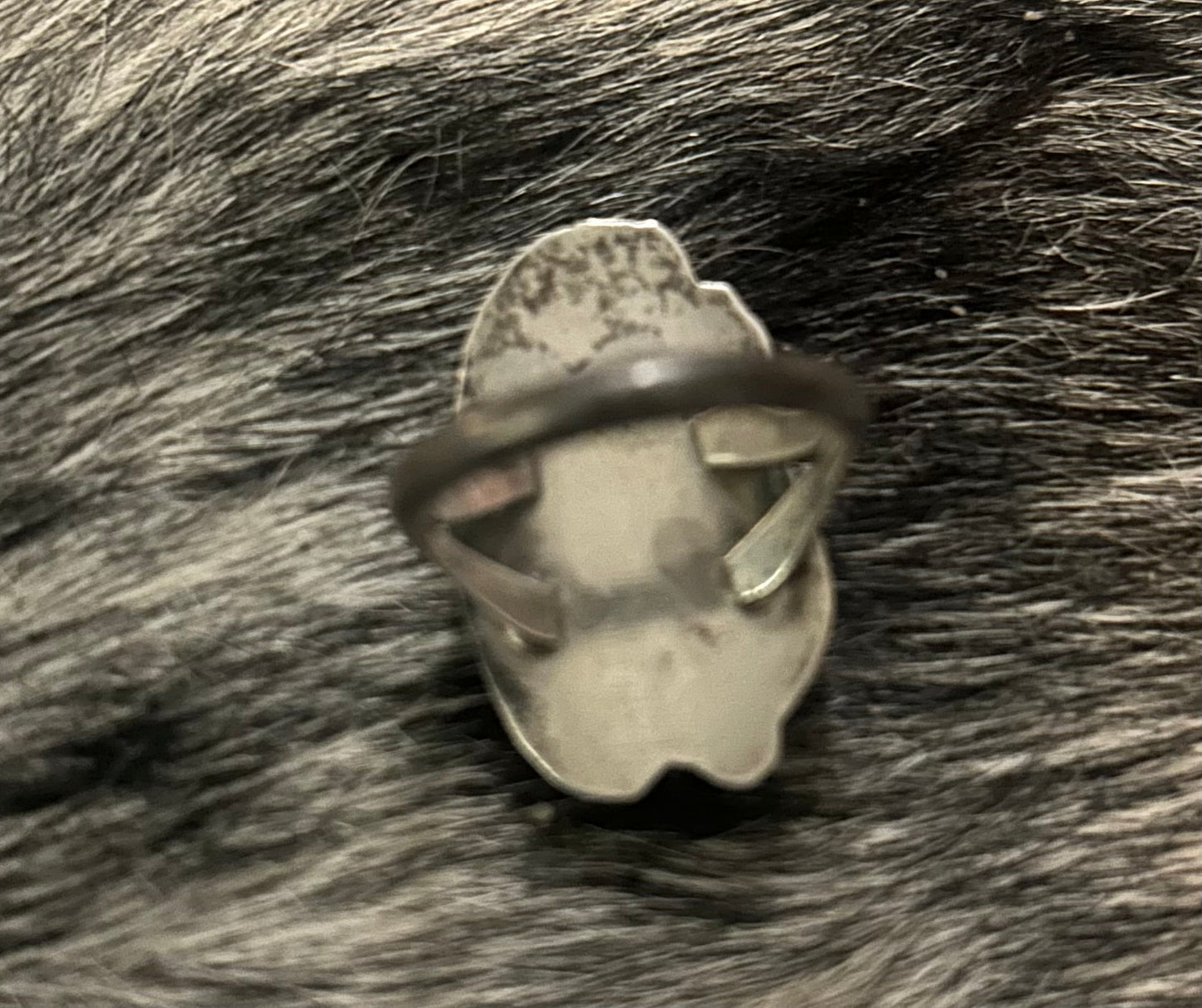 Coral & turquoise old pawn size 8.5 ring