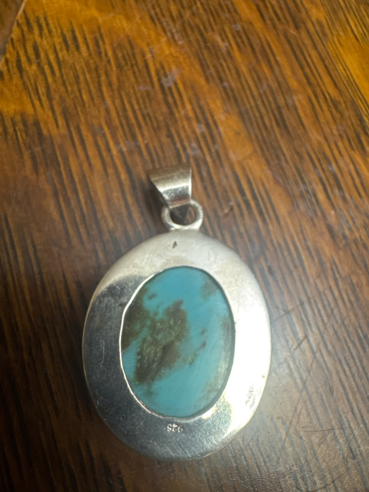 1 1/4in turquoise pendant