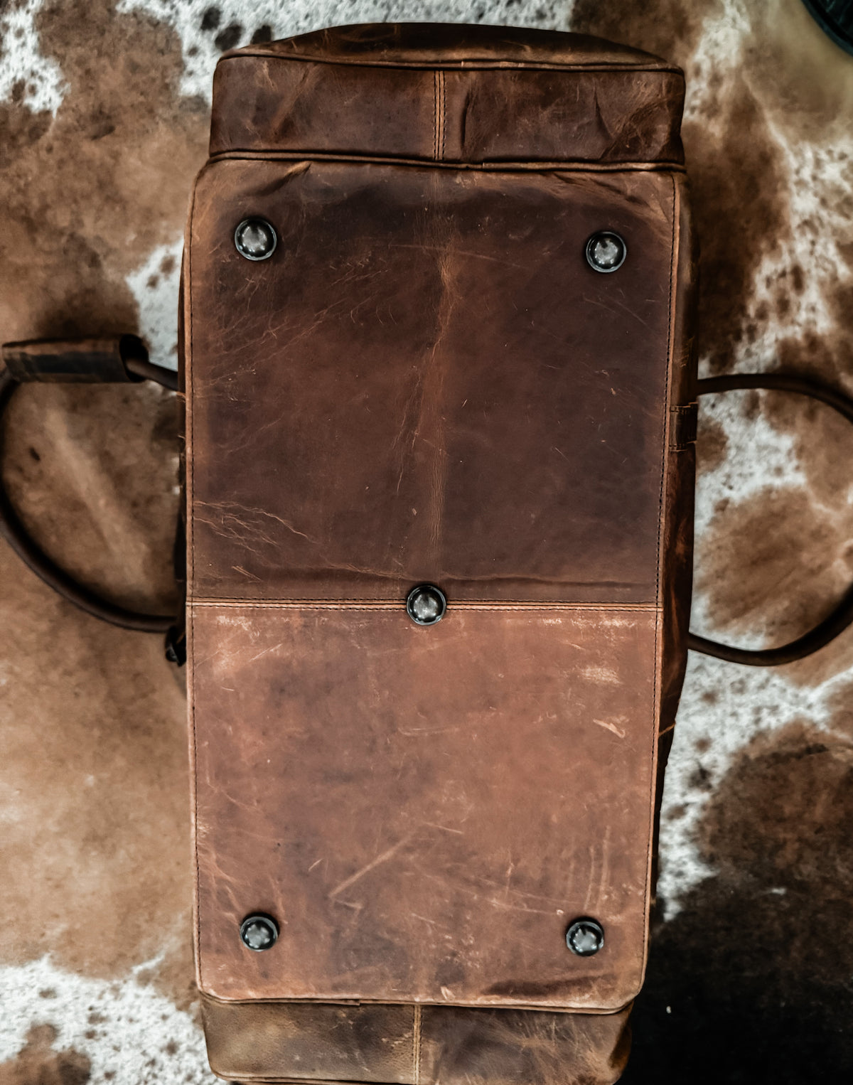 Extra large leather duffel bag