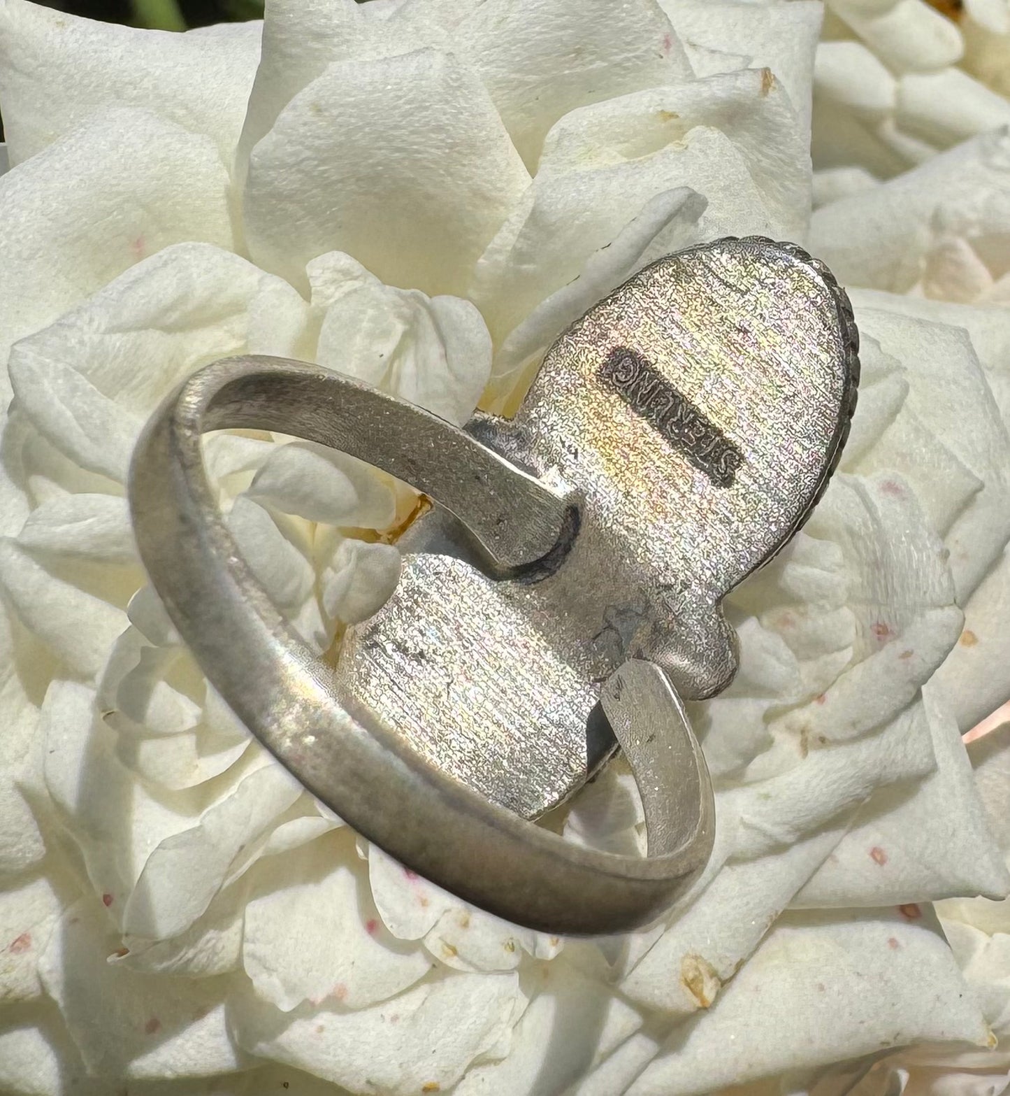Blue Sonoran & Sterling Adjustable Ring