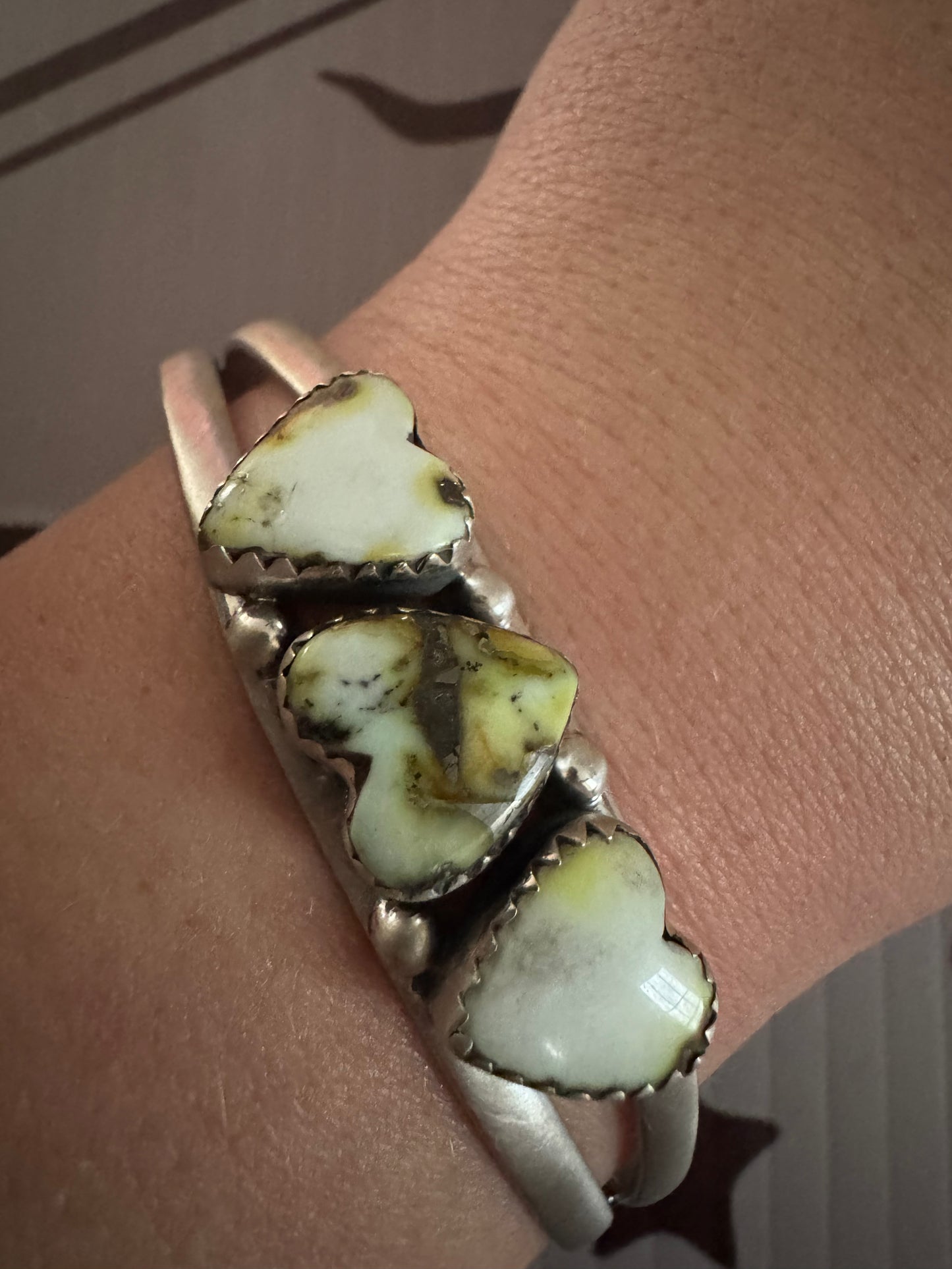 Palomino Turquoise 3 heart cuff