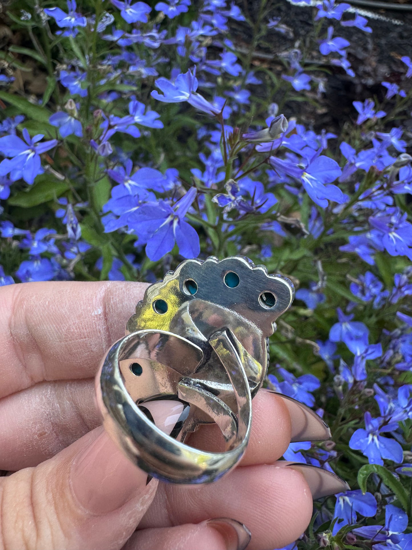 Kingman Half Cluster Slightly Adjustable Ring