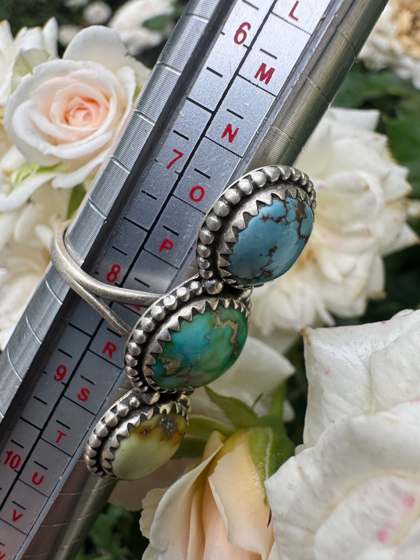 Three Layered Beauty Size 8 Crawler Ring