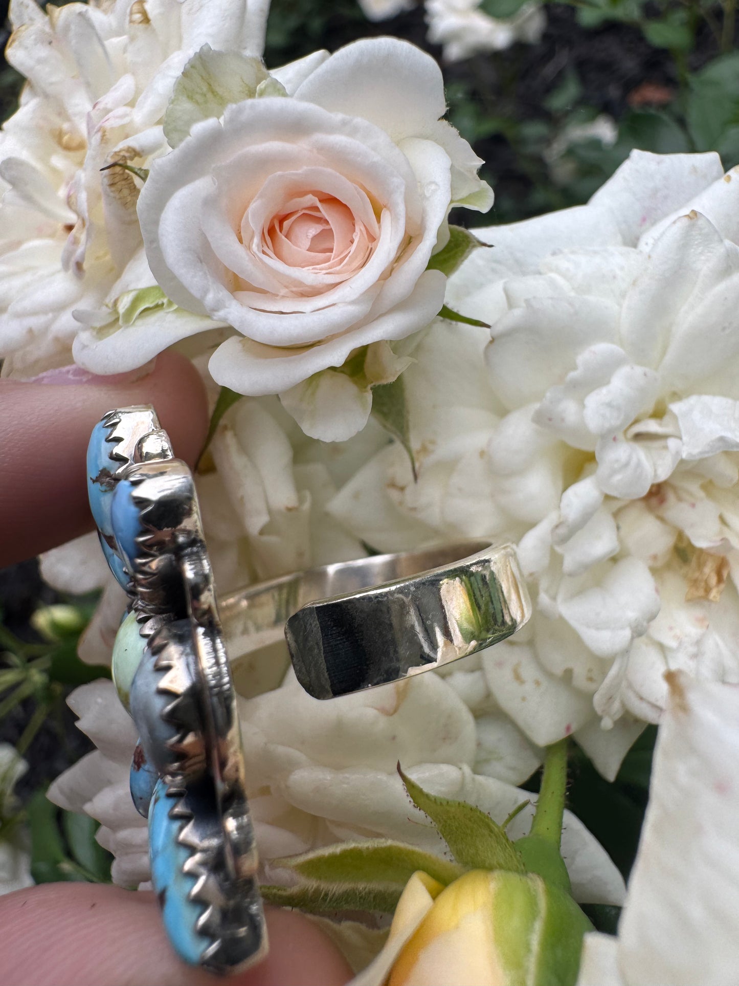 Golden Hills/ Palomino Flower Cluster Ring Adjustable