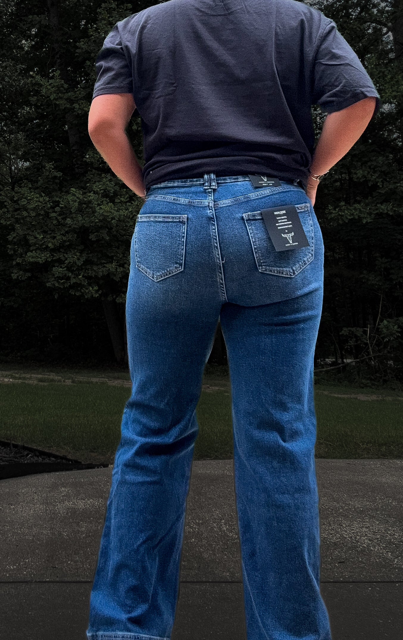 “Yeehaw” embroidered jeans