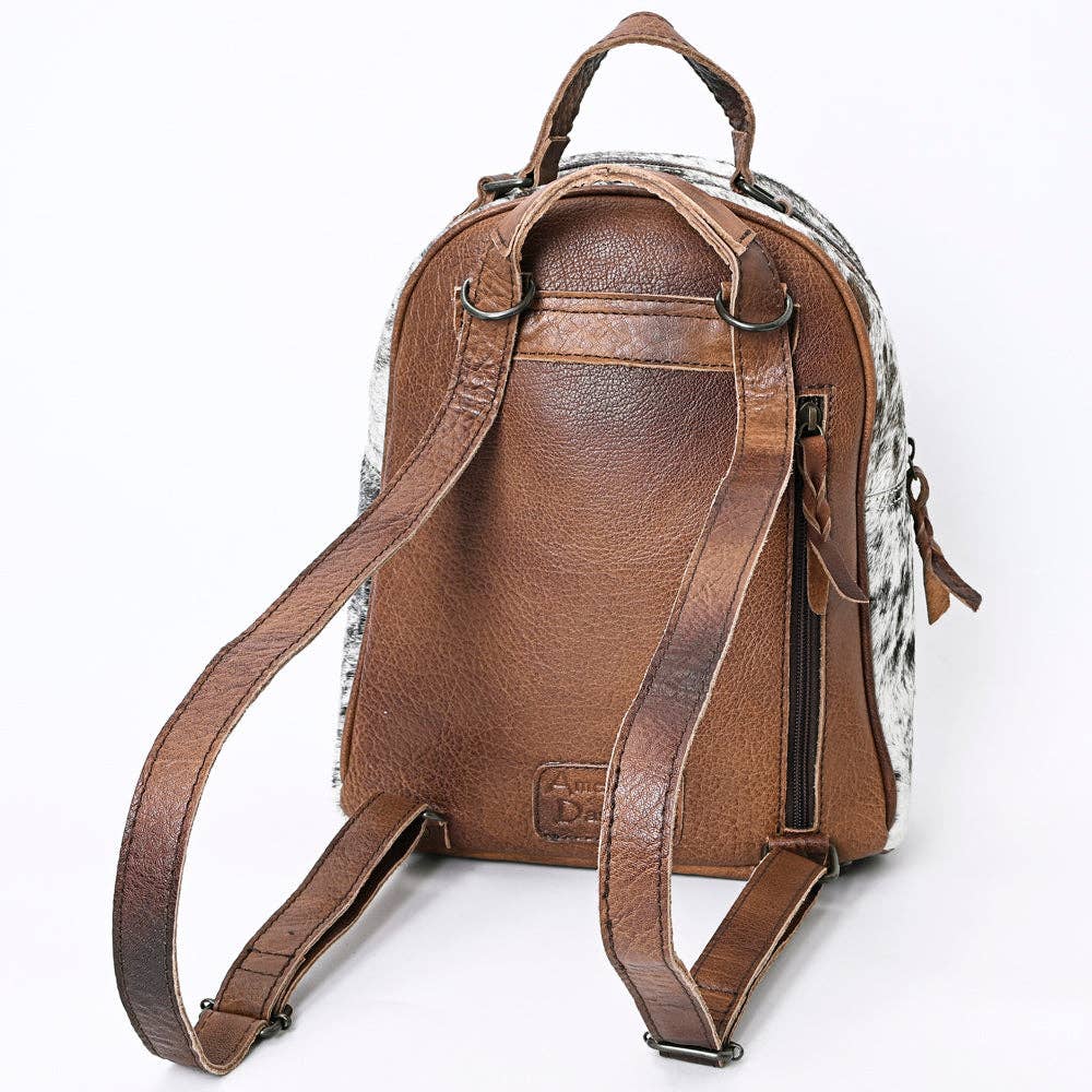 White Croc Cowhide Leather Backpack