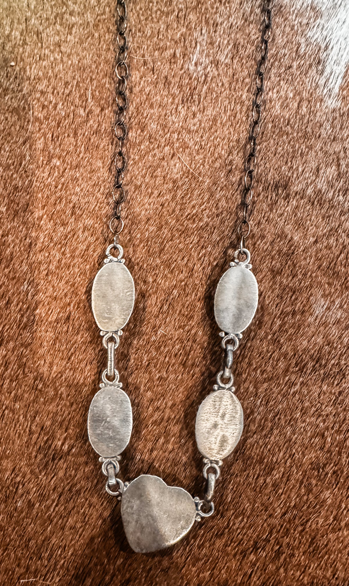 Pilot mountain turquoise heart necklace