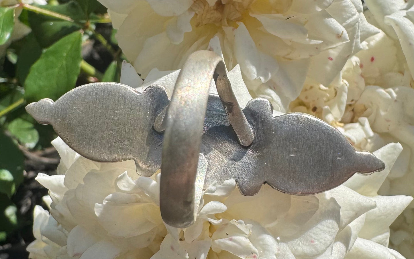 Triple Pink Conch & Sterling Silver AdjustableRing