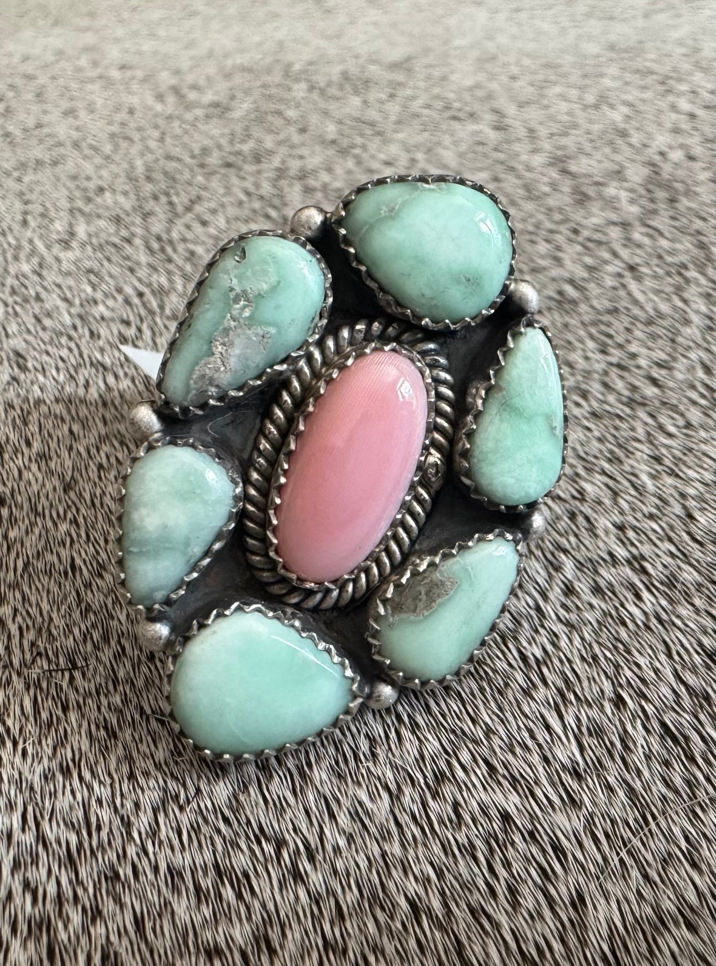 Paloma & Pink Conch Cluster Ring