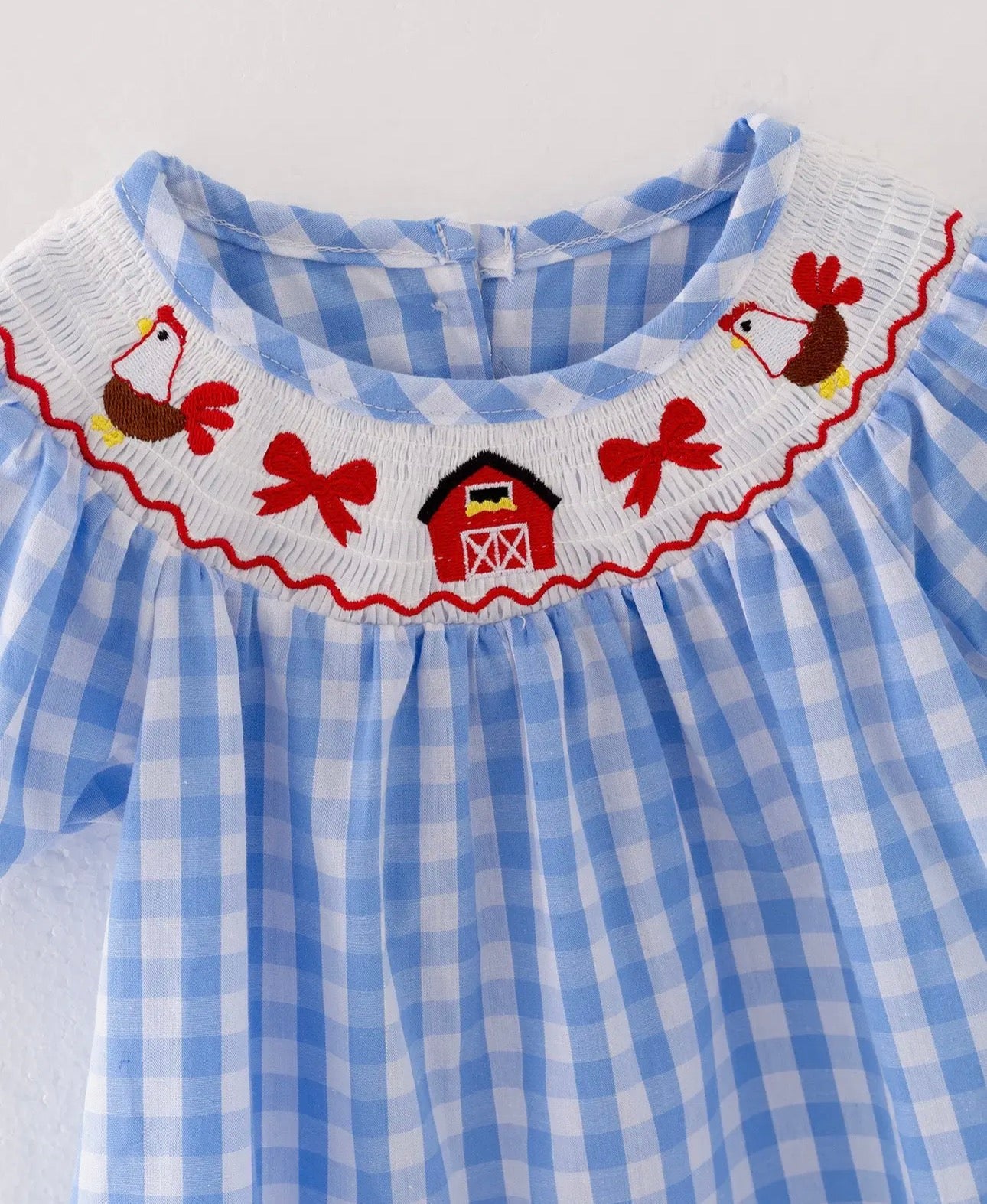 Itty Bitty Farm Girl Smocked Embroidered Dress/ Bloomer