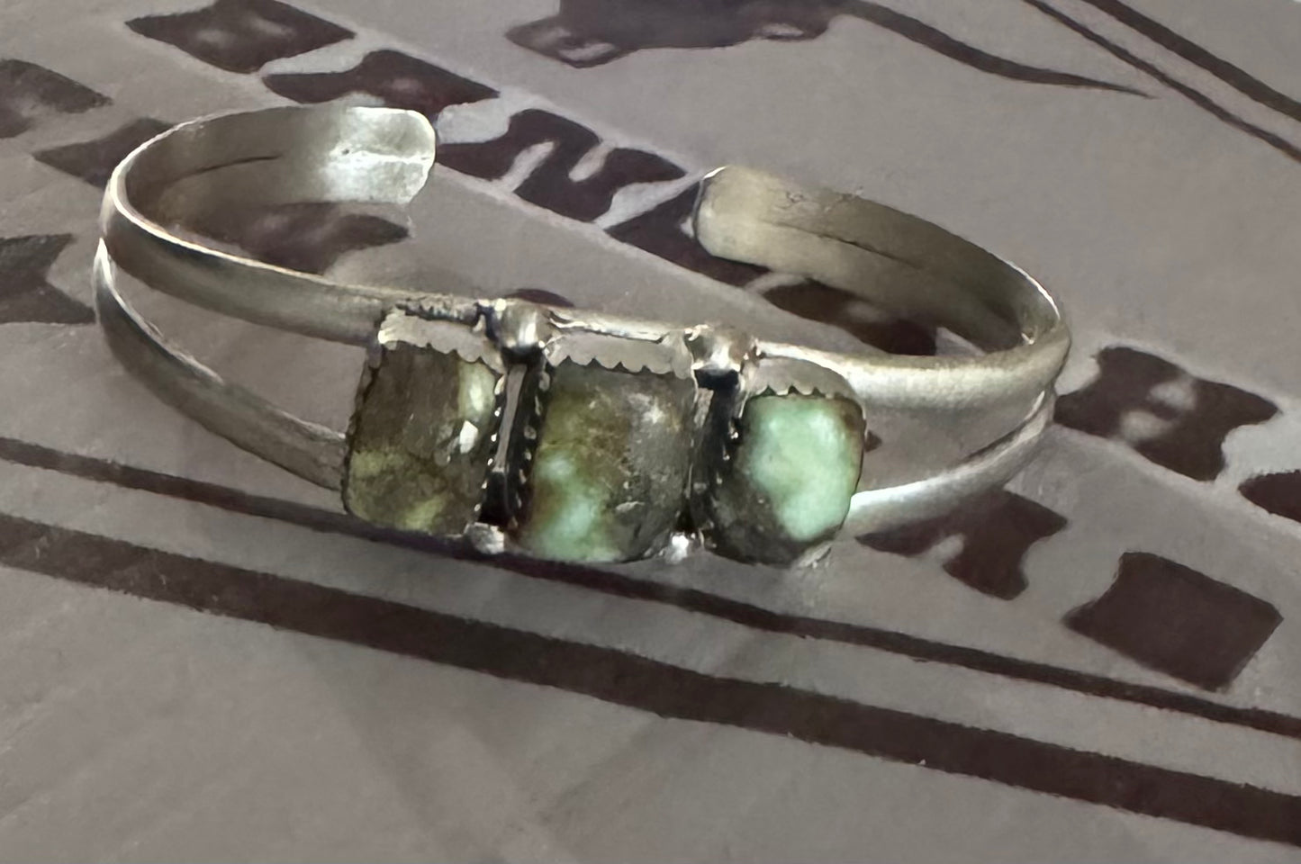 3 stone palomino turquoise cuff