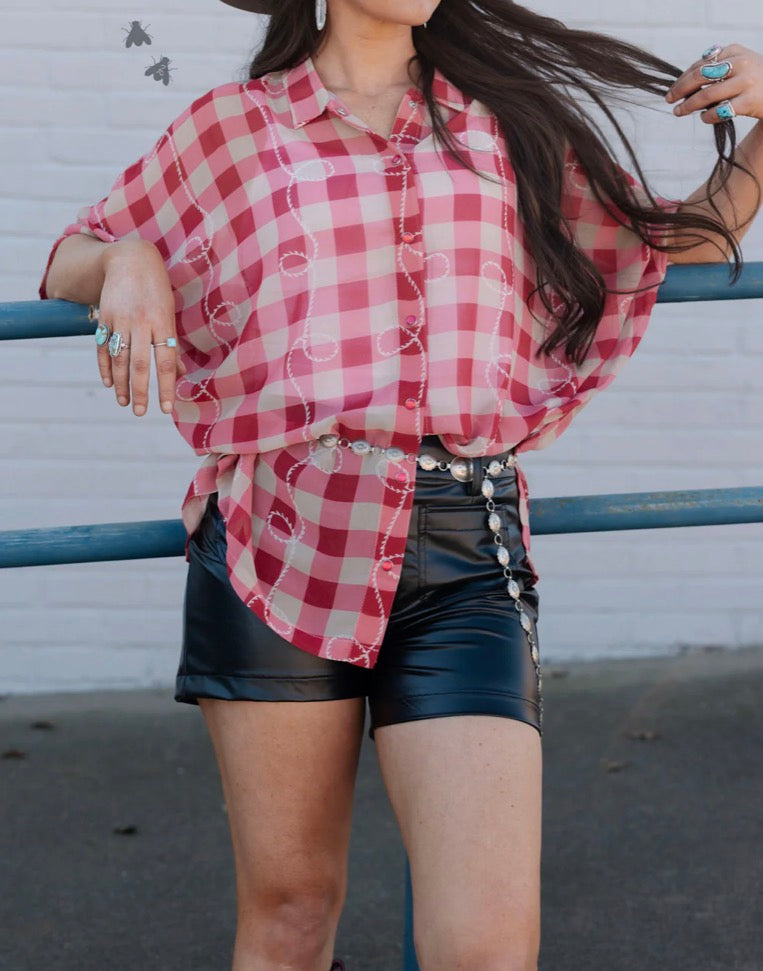 SQUARE DANCE *GINGYROPE Lightweight Women’s Top