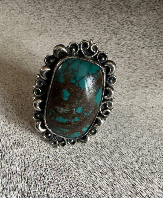 Hubei Turquoise & Sterling Silver Ring