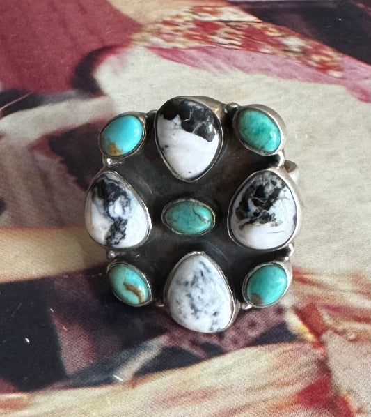 Kingman & white buffalo adjustable ring
