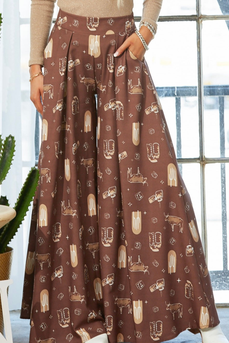 “Stock Yard Gurl” Wide Leg Pants