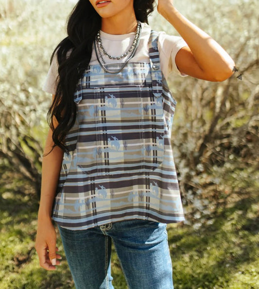 BUCKIN BIBS *PLAID Tank