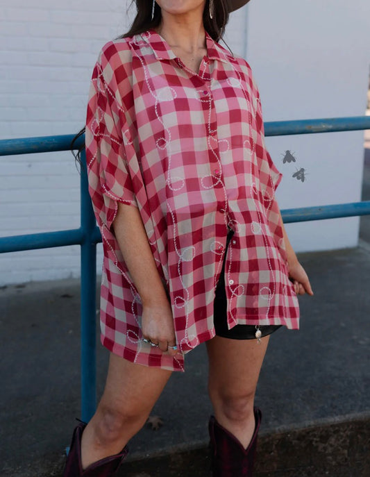 SQUARE DANCE *GINGYROPE Lightweight Women’s Top