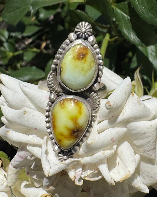 Palomino Turquoise (Variscite) Adjustable Sterling Ring