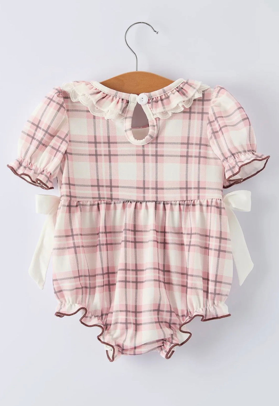 Baby Girl Embroidered smocked Bucking Horse Romper