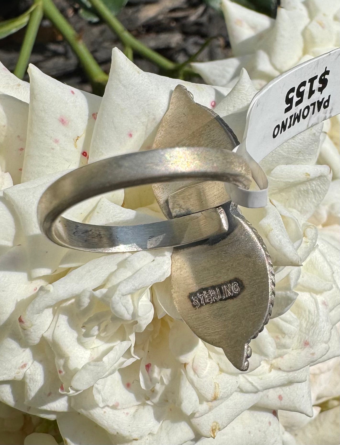 Double Palomino & Sterling Adjustable Ring