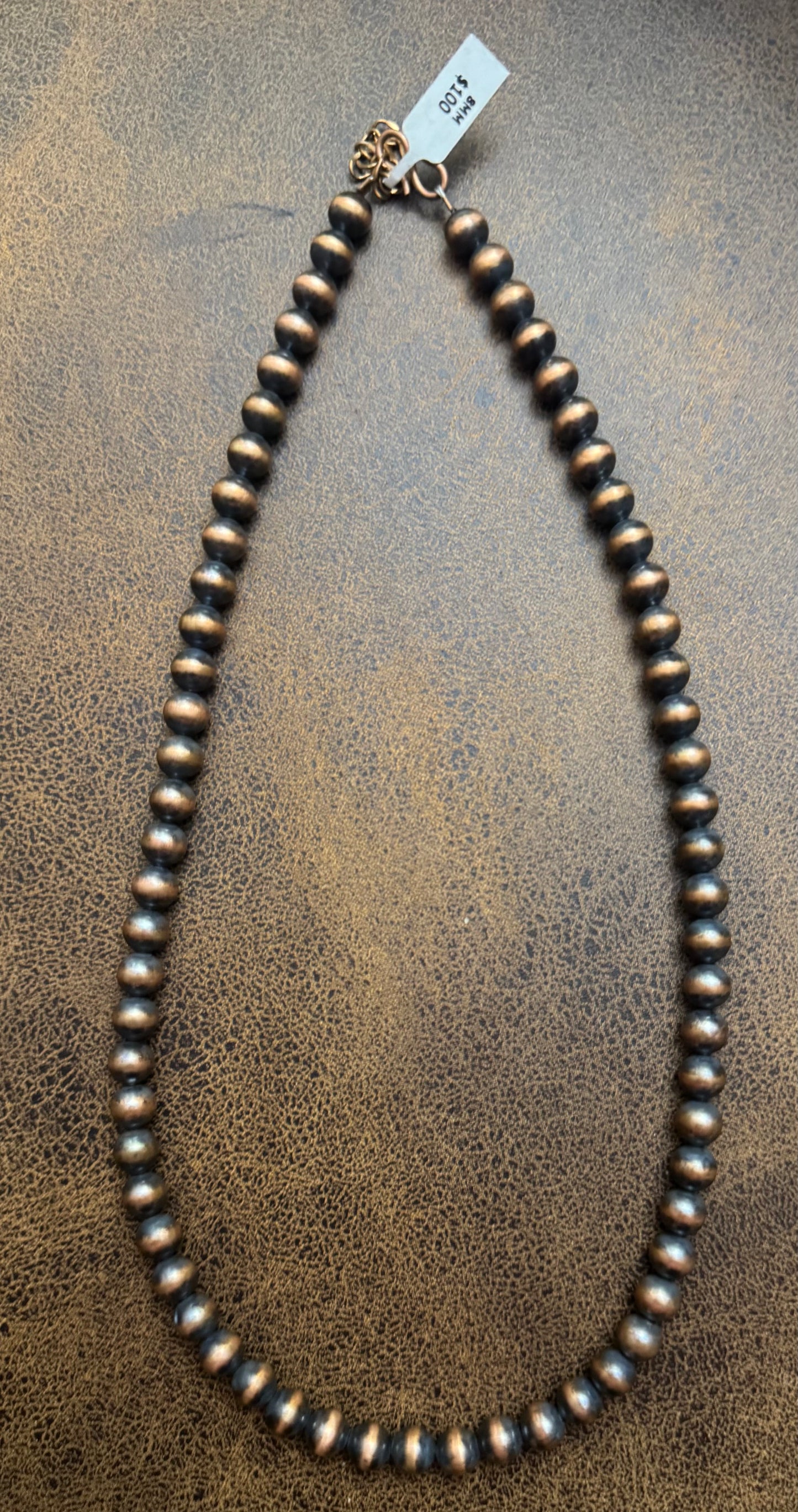 8mm Fine Copper Pearls 20-22in