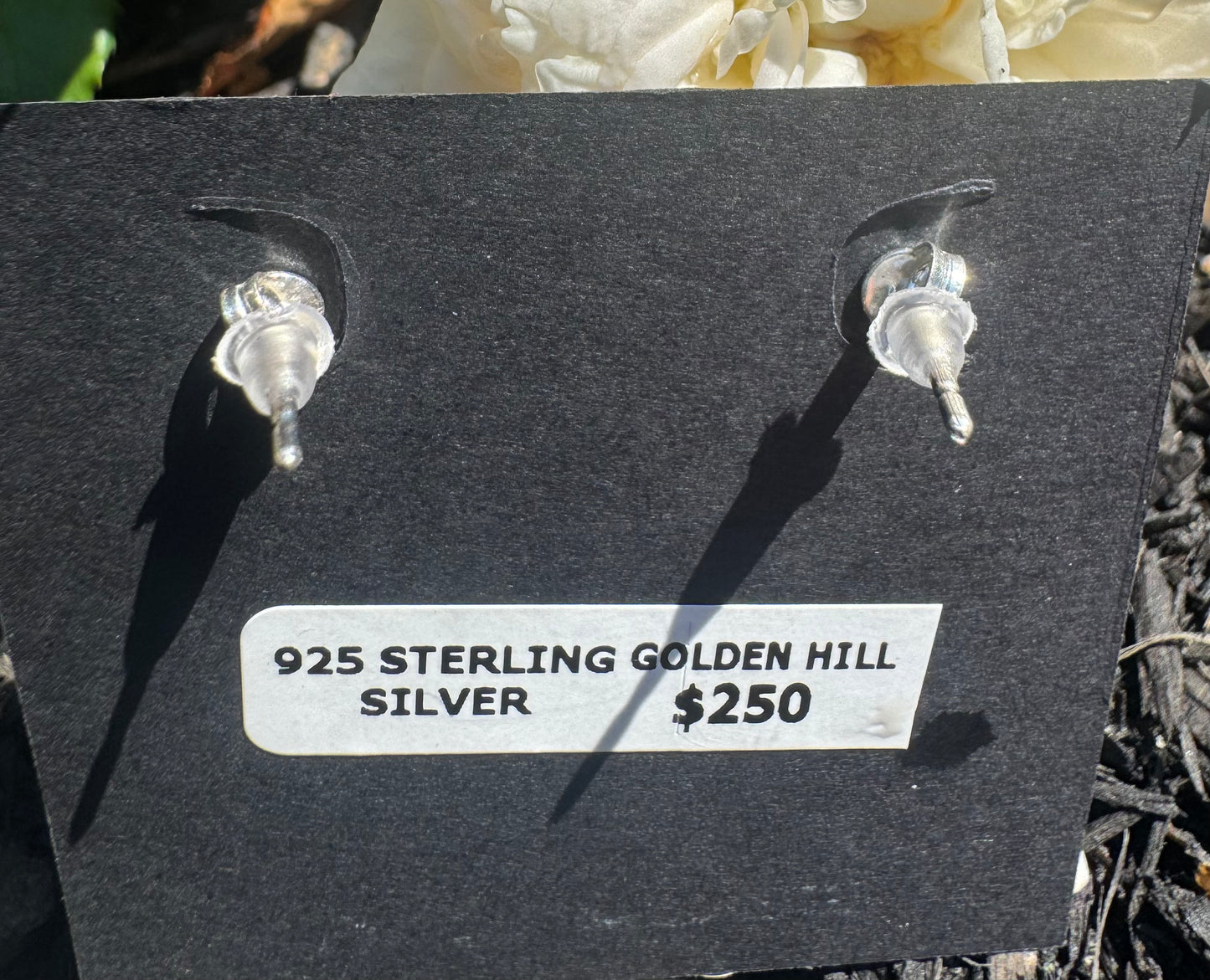 Golden Hills Turquoise & Sterling Concho Dangle Earrings