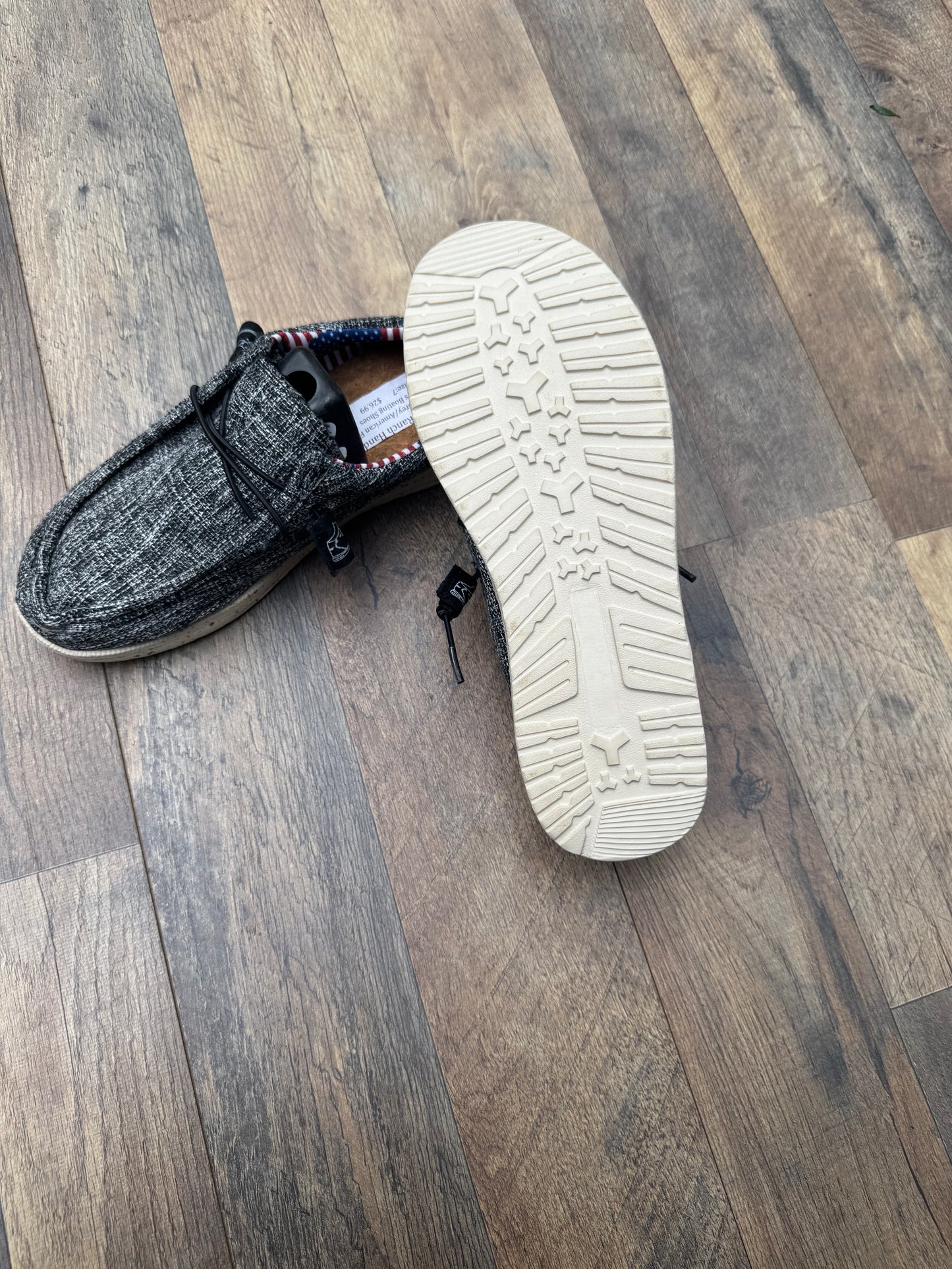 Mens grey boating shoes