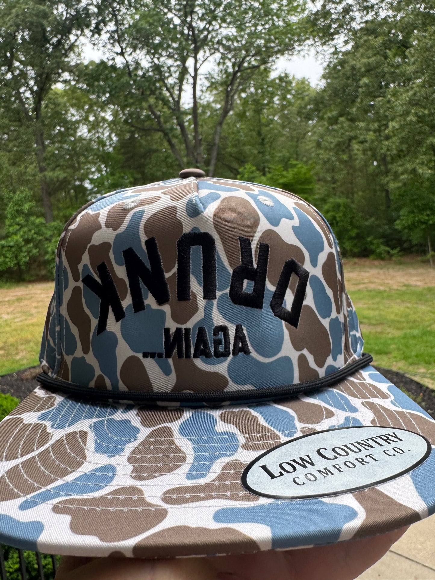 Drunk Again Camo Ball Cap