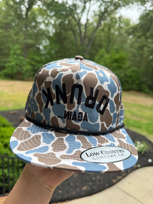 Drunk Again Camo Ball Cap