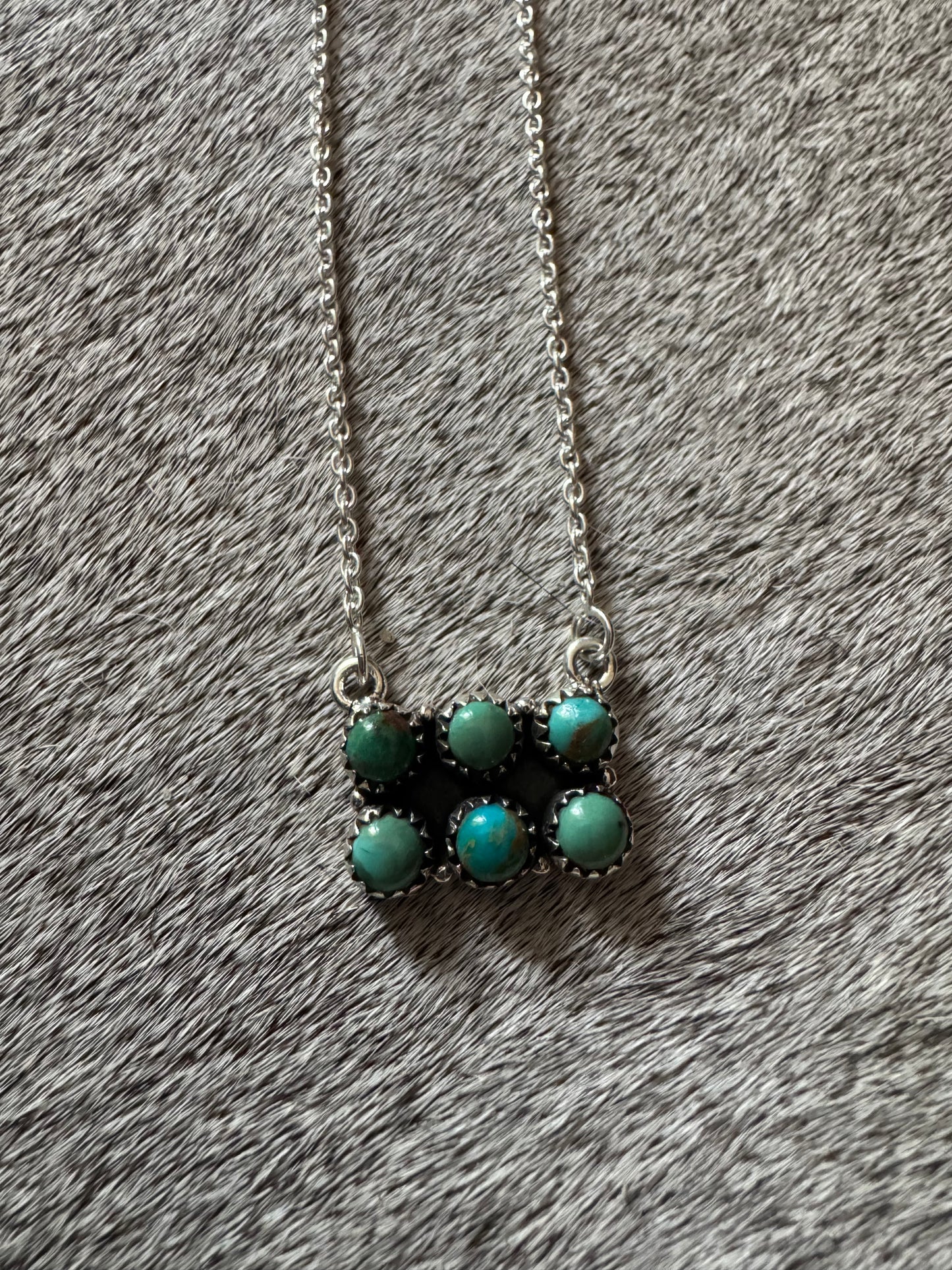Mini Kingman Snake Eye Bar Necklace