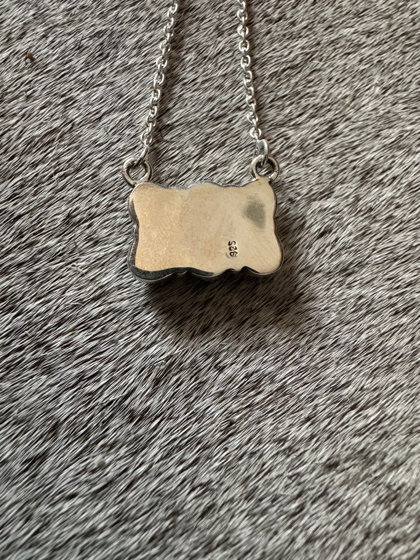 Mini Kingman Snake Eye Bar Necklace