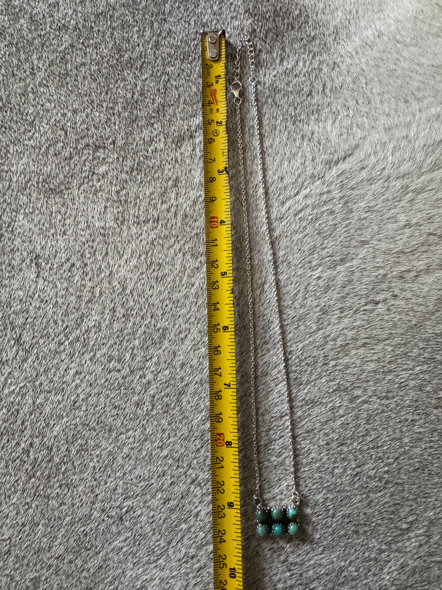 Mini Kingman Snake Eye Bar Necklace