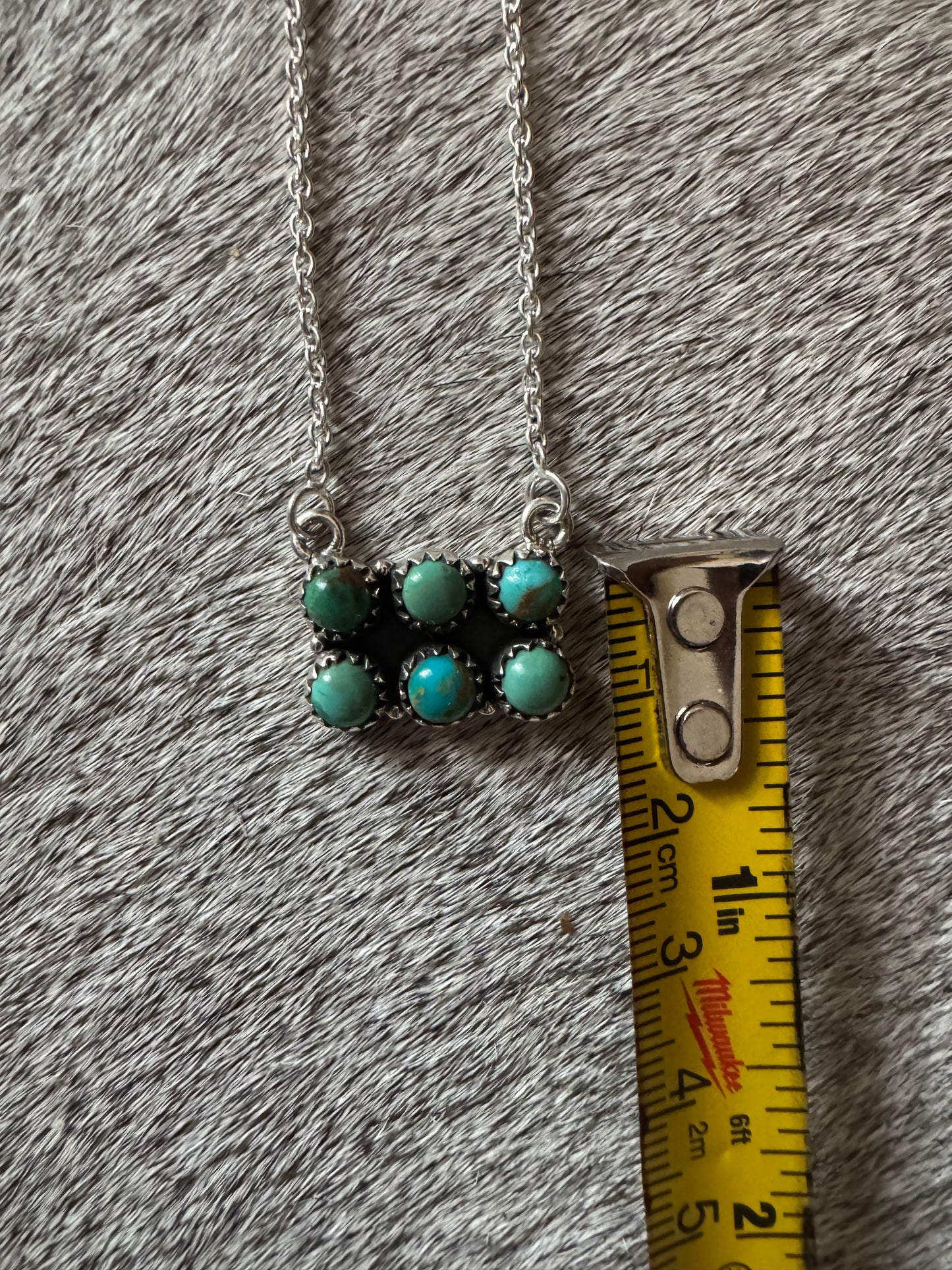 Mini Kingman Snake Eye Bar Necklace