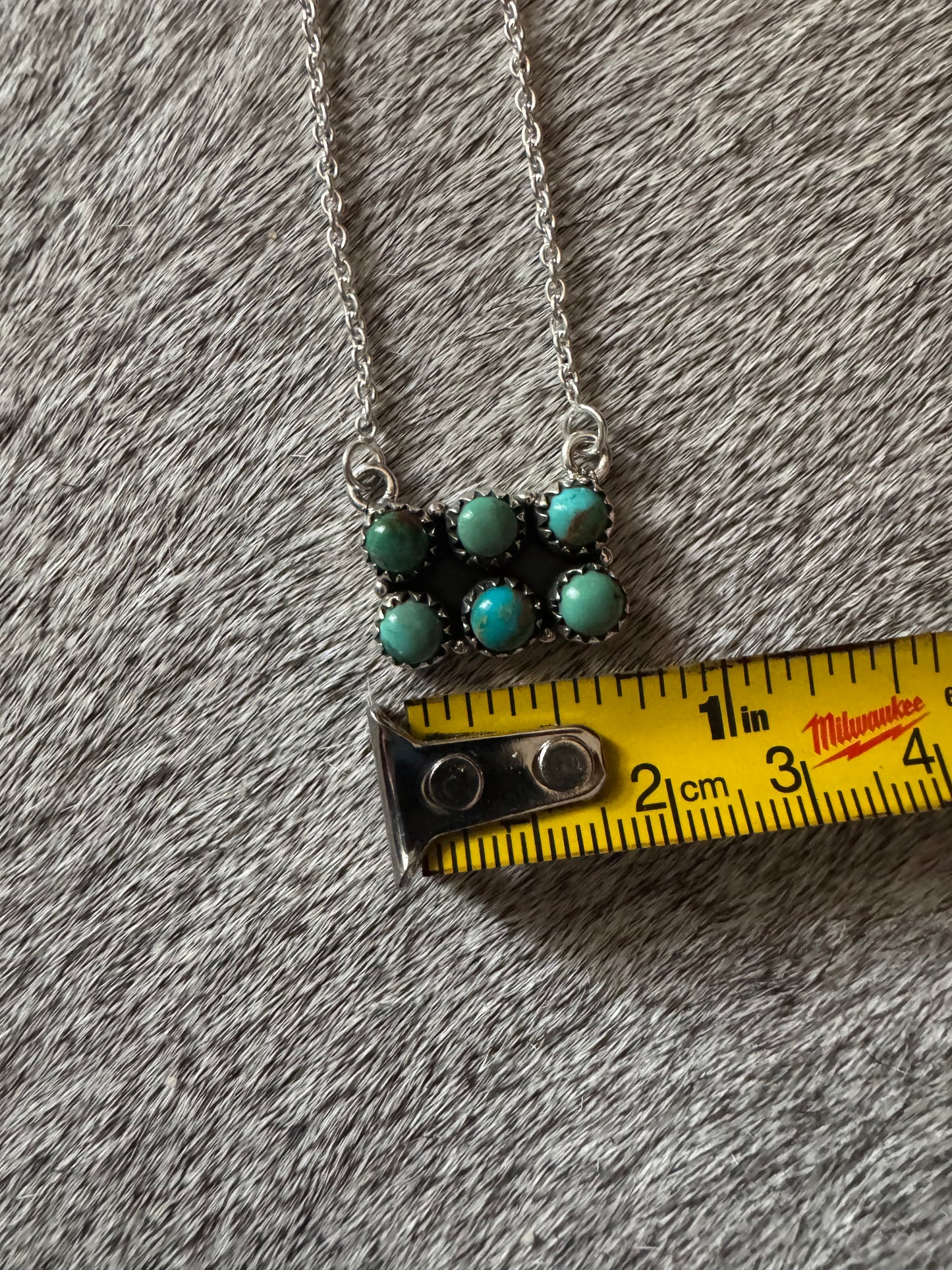 Mini Kingman Snake Eye Bar Necklace
