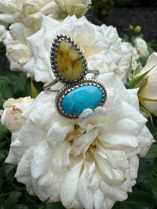 Palomino/Blue Sonoran Size 8 1/2 Ring