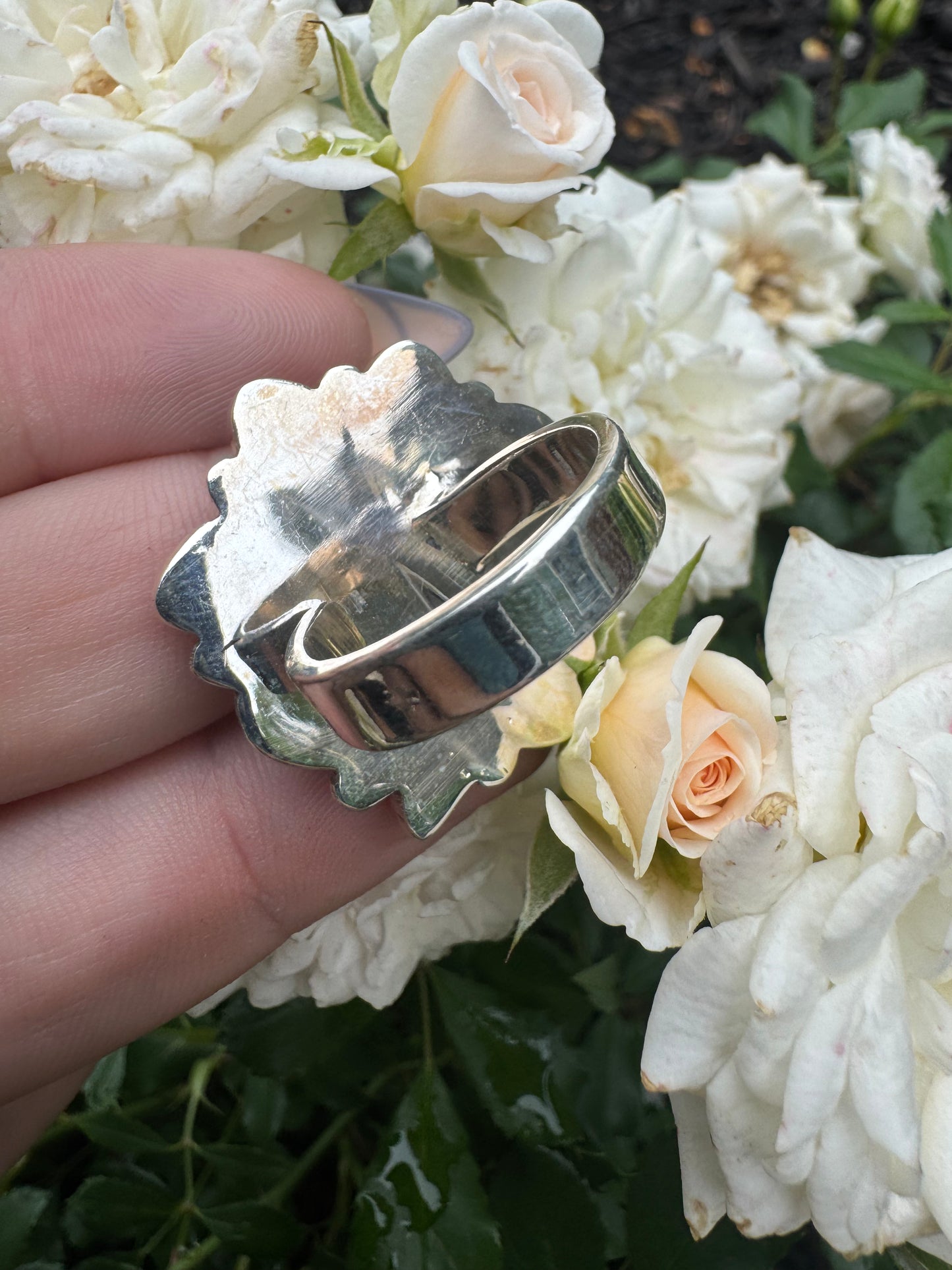 Golden Hills/ Palomino Flower Cluster Ring Adjustable