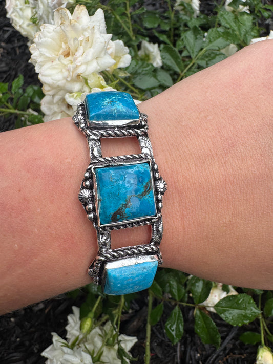 Three Stone Kingman & Sterling PLATED Cuff