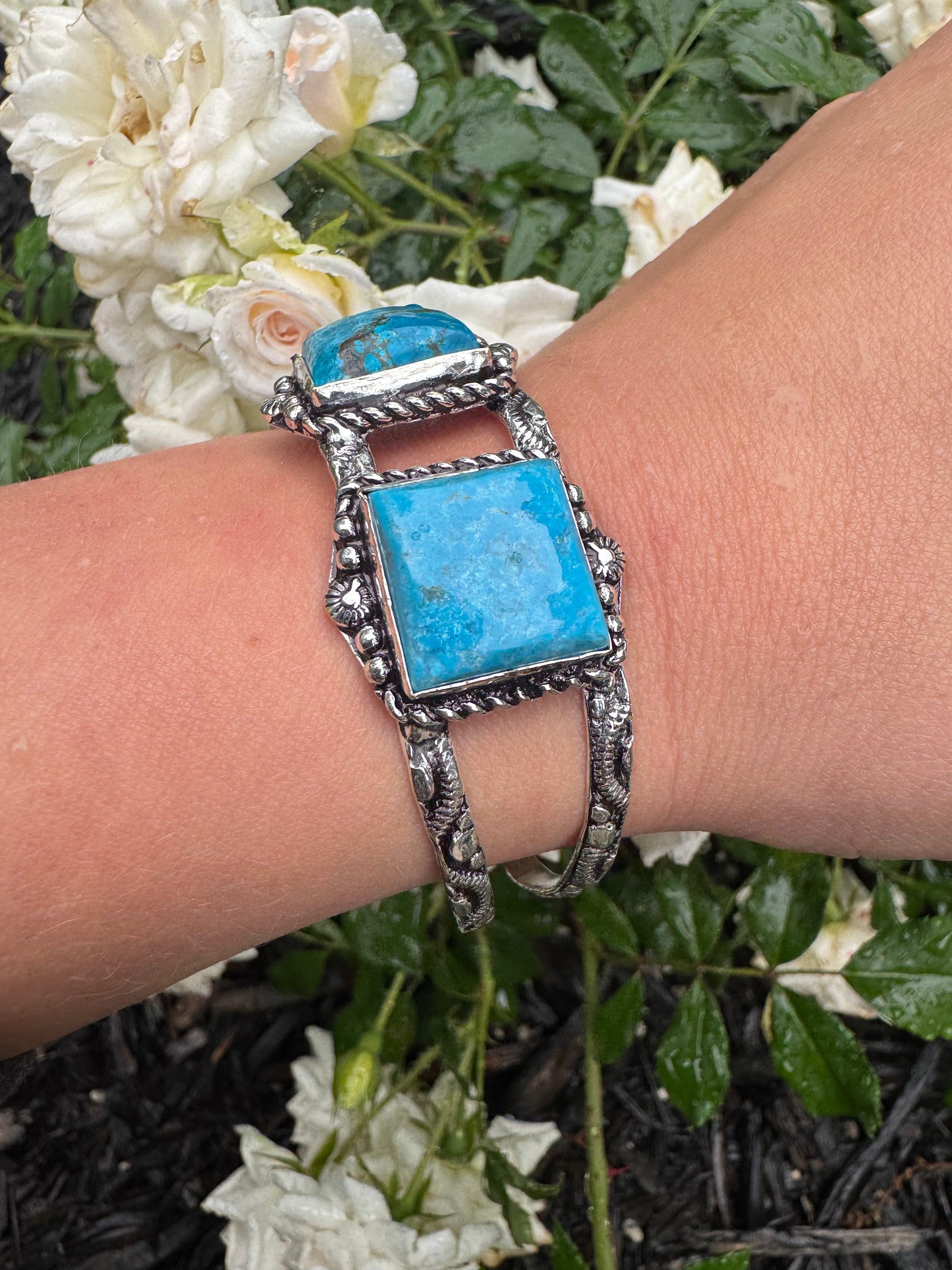 Three Stone Kingman & Sterling PLATED Cuff