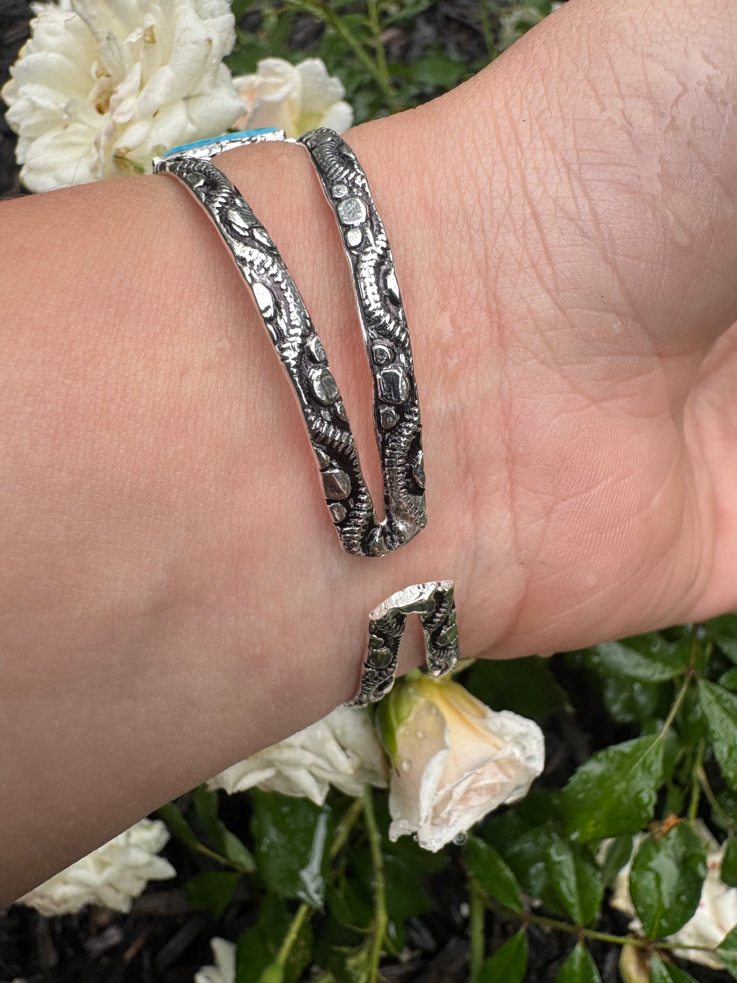 Three Stone Kingman & Sterling PLATED Cuff