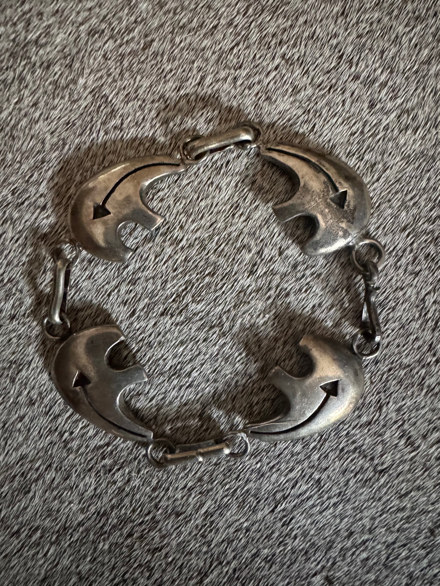 Vintage Native Bear Sterling Bracelet
