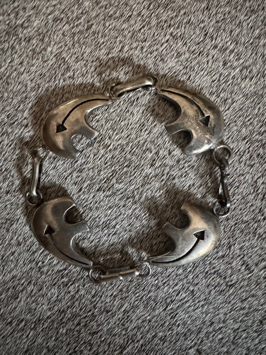 Vintage Native Bear Sterling Bracelet