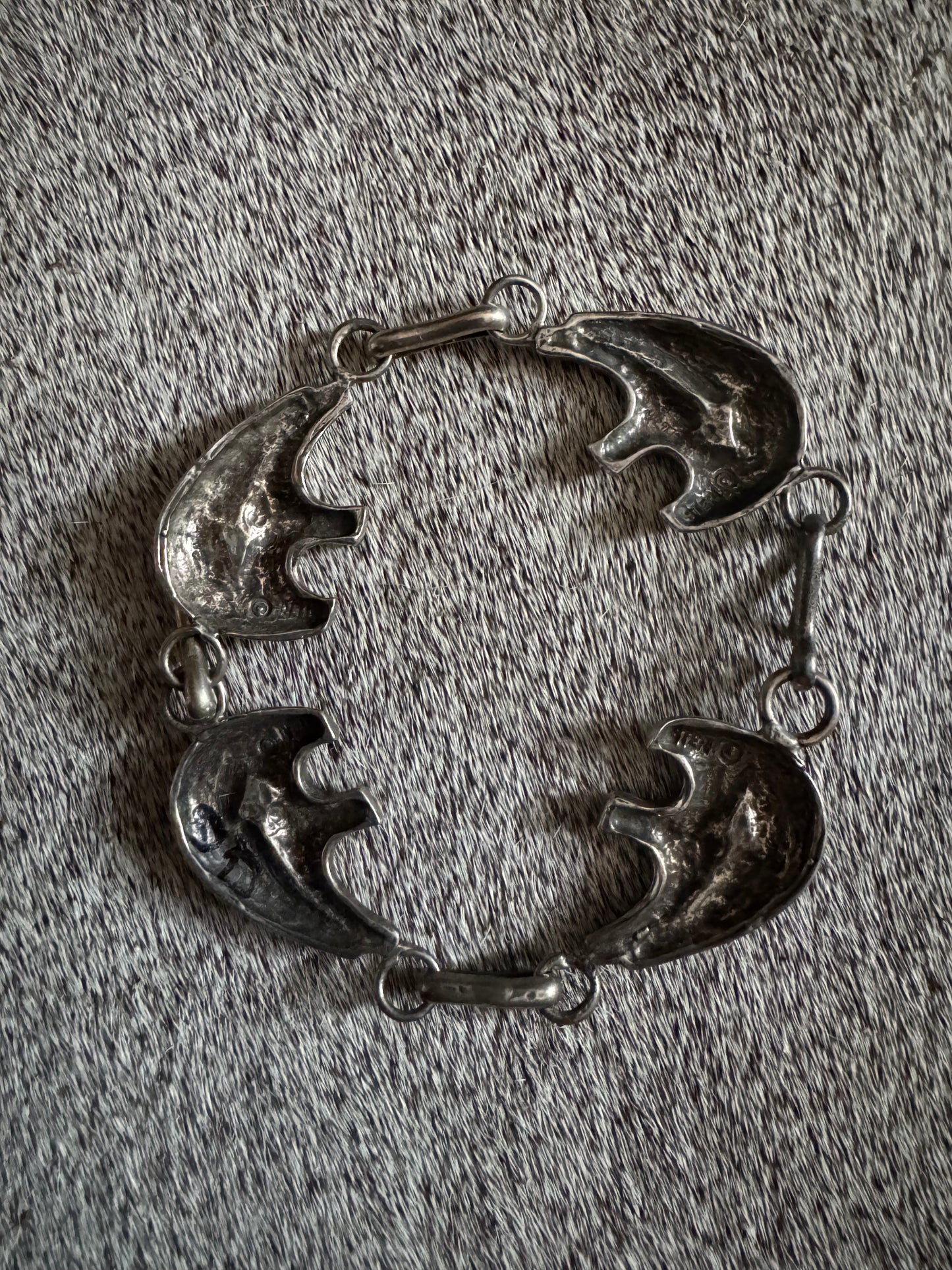 Vintage Native Bear Sterling Bracelet