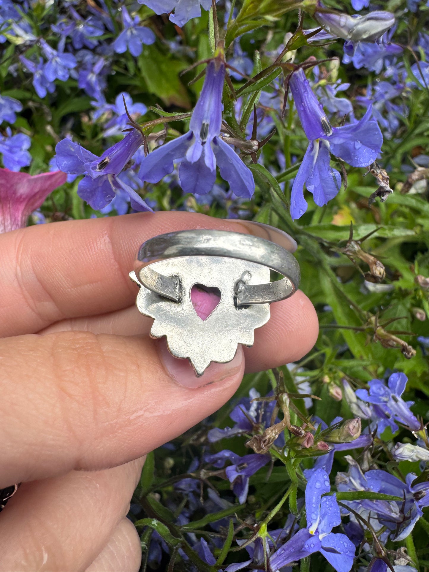 Cotton Candy Turquoise Size 10 Heart Ring