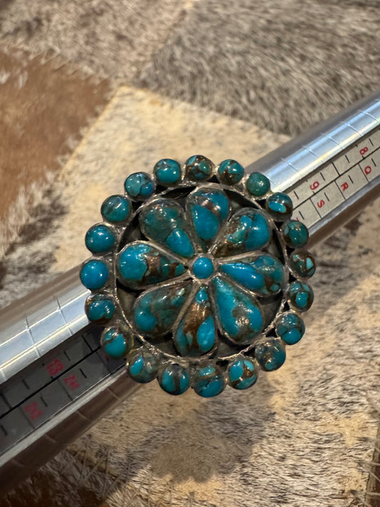 Blooming Size 11 Turquoise Ring